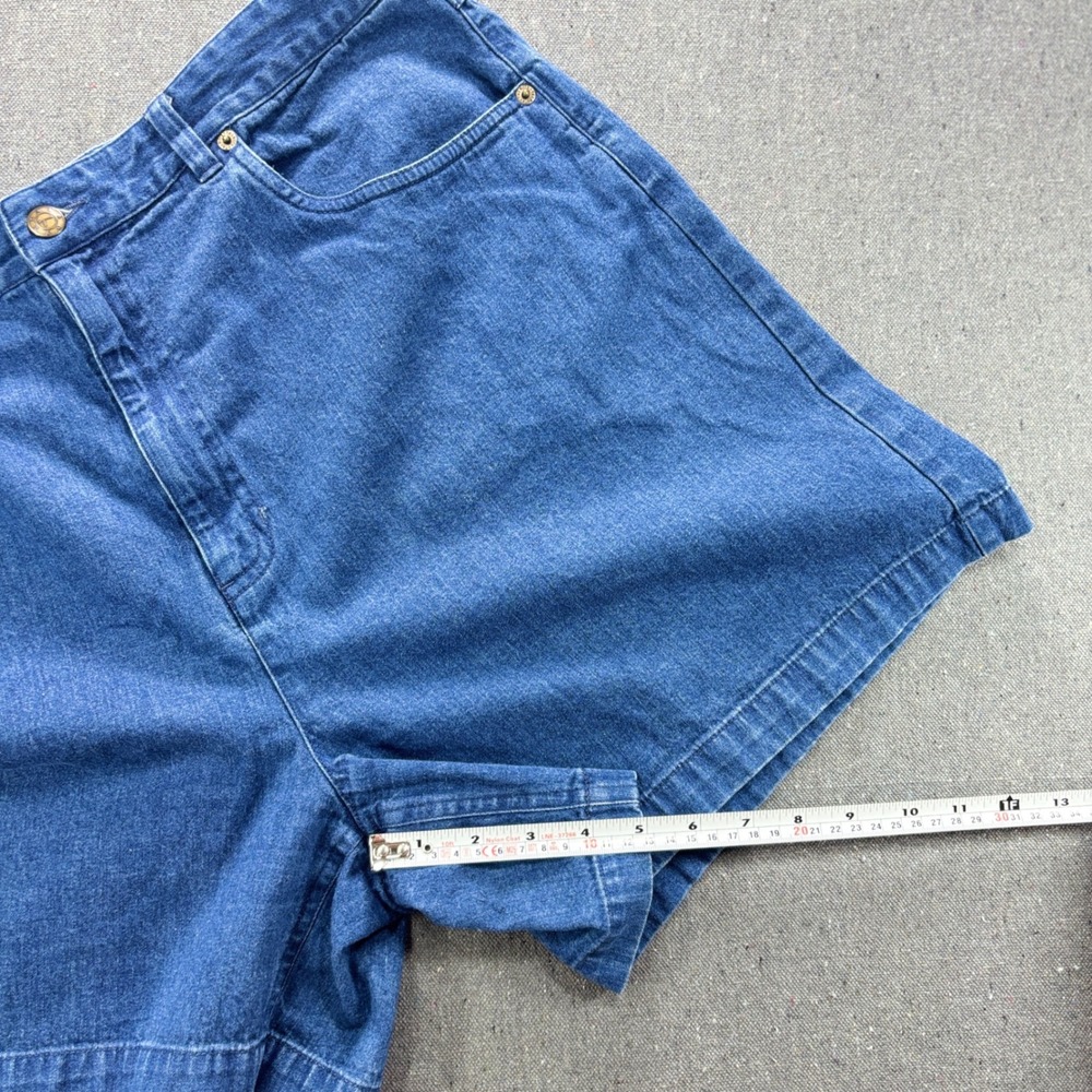 Talbots Vintage High Rise Blue Denim Shorts Size 18 Coastal Grandma - Picture 7 of 8